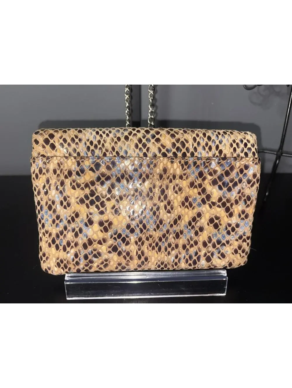 HOBO Daria Convertible Python Snakeskin Crossbody Clutch